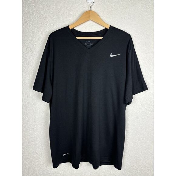Bundle of 2 Nike Dri Fit TShirt Mens Size XL Orange Black Vneck Athletic Workout - Picture 9 of 14